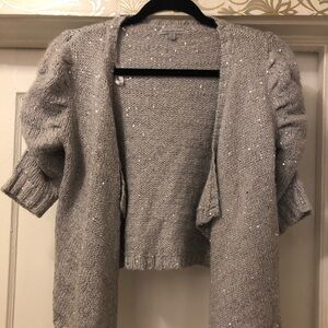 Charlotte Russe Sparkling Gray Cardigan